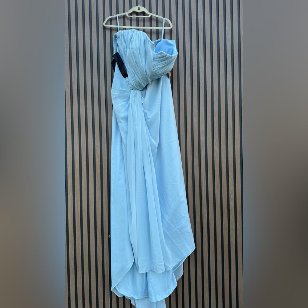 Strapless Blue Gown for Prom